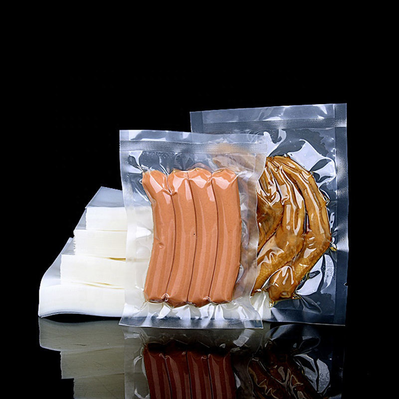 Plástico de grado alimenticio personalizado, aluminio puro, bolsa de vacío transparente sellada por 3 lados, bolsa para cocción al vapor, embalaje para almacenamiento de alimentos